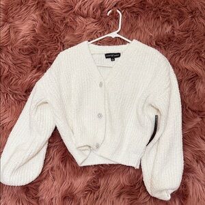 Almost Famous Cream Cardigan Sweater